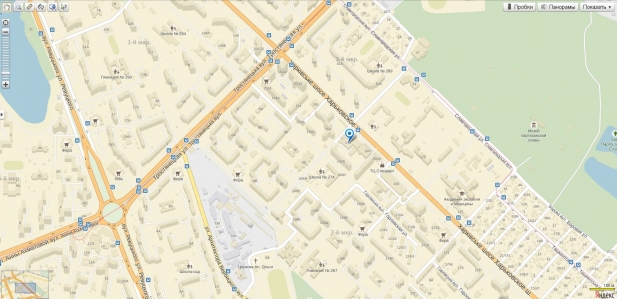 Wir sind auf der Karte von Kiew